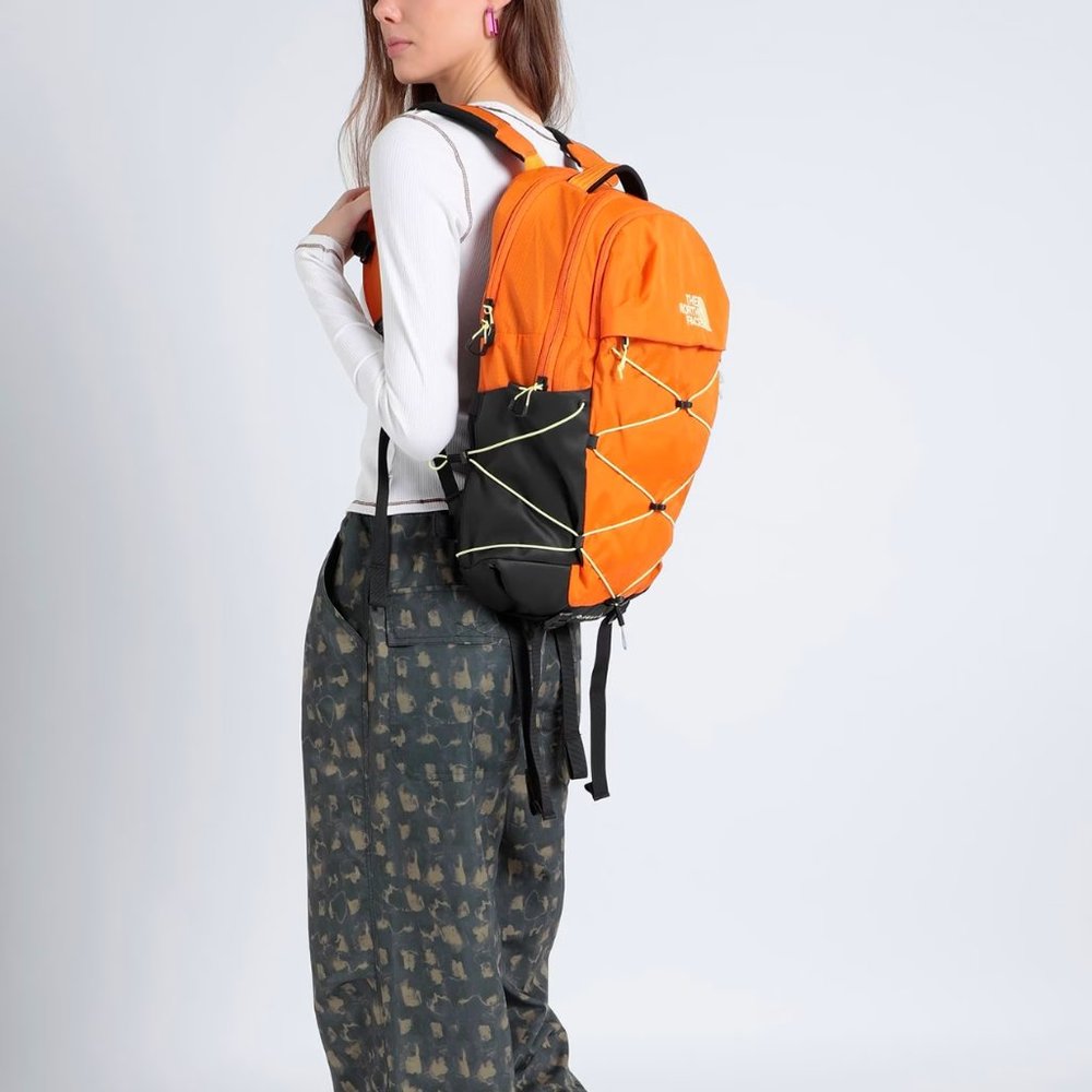 The North Face Orange and Black Daypack Backpack